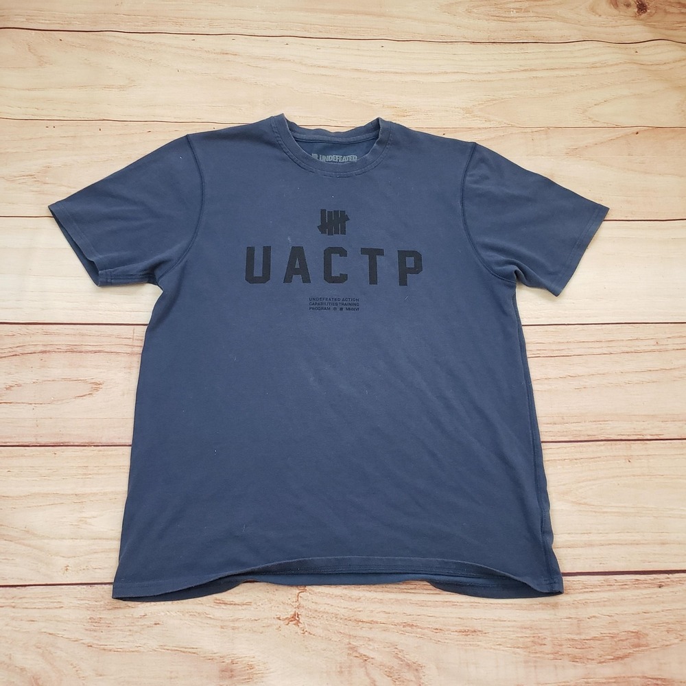 Undefeated Shirt Mens Medium Blue‎ UACTP Graphic Logo Streetwear Tee Top